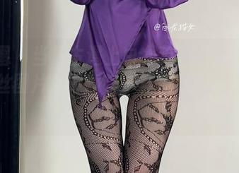 微密圈 – 当复古遇上白龙猫女：无弹力咖啡色丝图片，像咖啡一样香浓却常让我追忆！